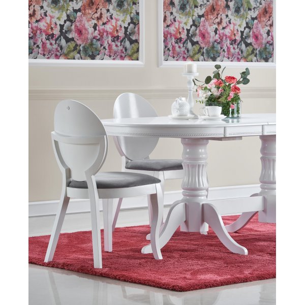 Leonardo uitschuifbare witte eettafel 90x150-190 cm