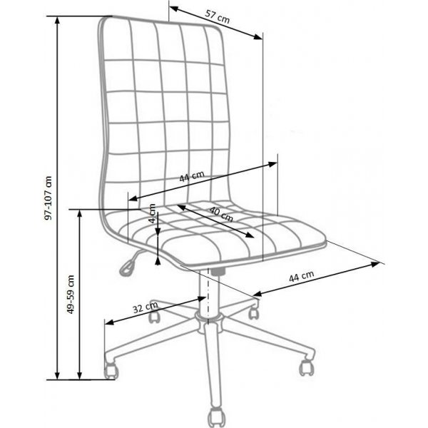 Chaise de bureau Porto - Noir