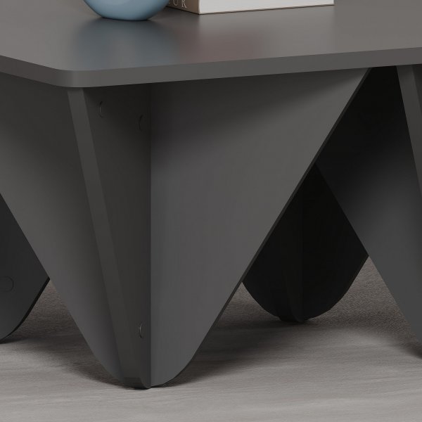 Adamas soffbord 80 x 80 cm - Antracit