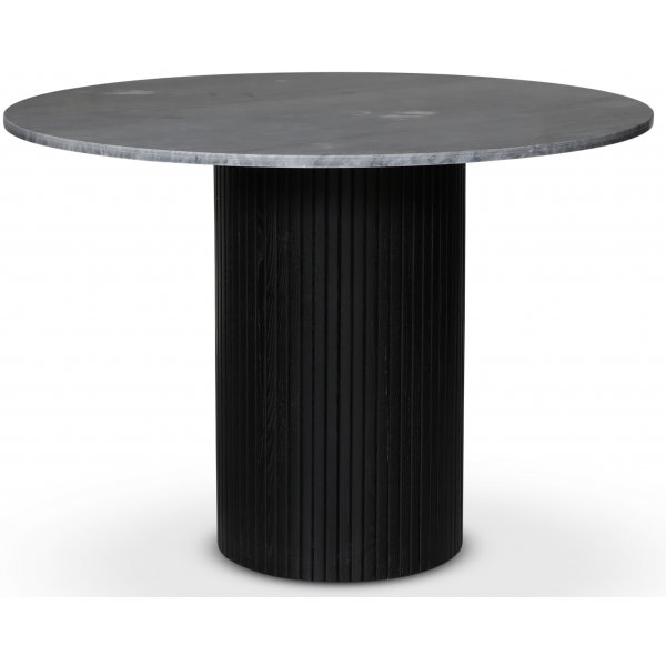Decibel runt matbord 105 cm - Svart / Gr Marmor