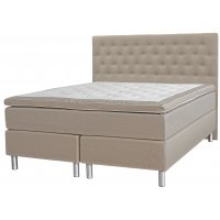 Drottningdal dubbel kontinentalsäng 7-zons pocket med beige sänggavel - Valfri bredd Drottningdal dubbel kontinentalsäng 7-zons pocket med beige sänggavel - Valfri bredd