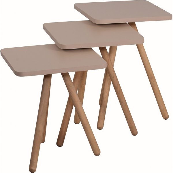Triple batch tafel 34 x 34 cm - Cappuccino