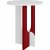 Table d\\\'appoint Lunar 40 x 40 cm - Blanc/rouge