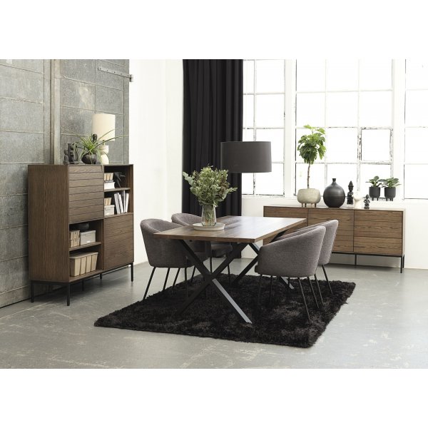 Chaise Erik en tissu gris Chaise Erik en tissu gris