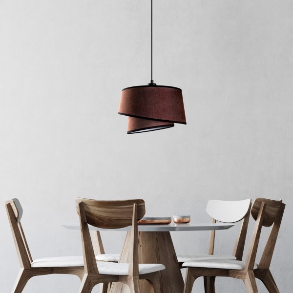 Stage taklampa 32 cm - Mrkbrun