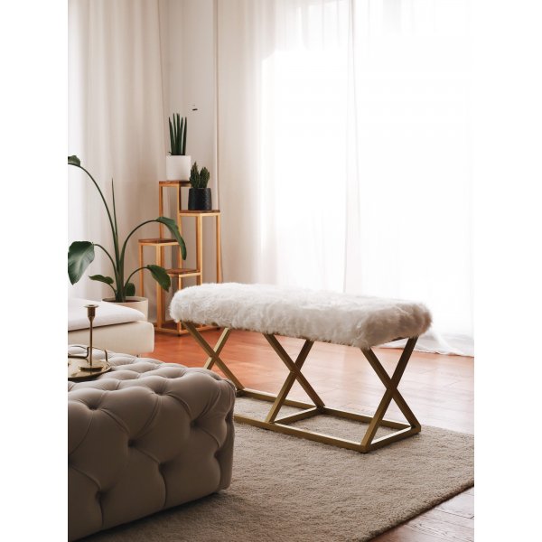 Banc Capraz Plush - Or/blanc Banc Capraz Plush - Or/blanc