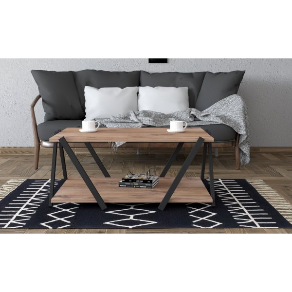 Lara soffbord 93,6 x 41,2 cm - Antracit/ek Lara soffbord 93,6 x 41,2 cm - Antracit/ek