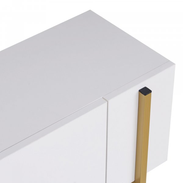 TV-b�nk Nemming 180 cm - Vit/guld