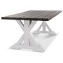 Provence matbord 230 cm - Vit / Brun