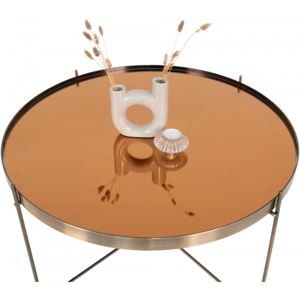 Table basse Venezia 70 x 70 cm - Laiton/verre Table basse Venezia 70 x 70 cm - Laiton/verre