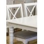 Palermo stol med beige tygsits - Vit