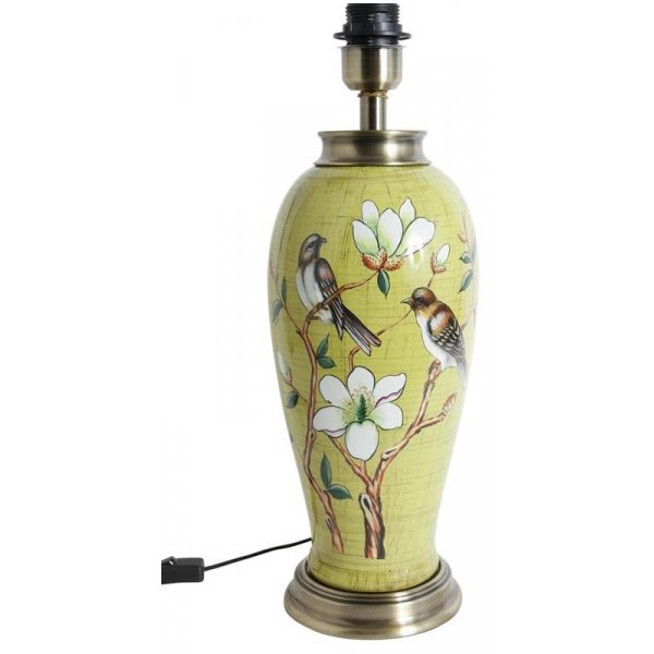 Kina Bordslampa H46 cm - Mnster blommor