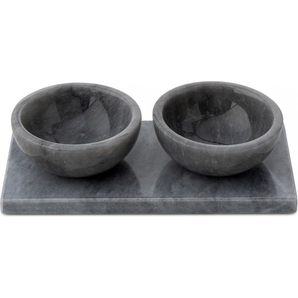 Skålar ocg bricka i grå marmor från Verona - 3 delar Skålar ocg bricka i grå marmor från Verona - 3 delar
