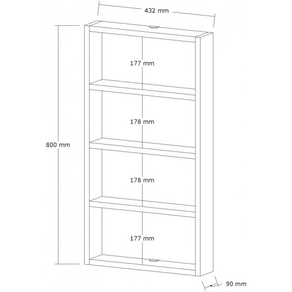 Quatro vägghylla - Furu Quatro vägghylla - Furu