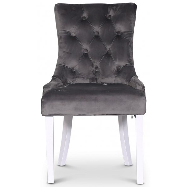 Tuva Decotique stol (Rygghandtag) - Grå sammet Tuva Decotique stol (Rygghandtag) - Grå sammet
