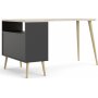 Oslo skrivbord 145 x 81 cm - Svart/ek