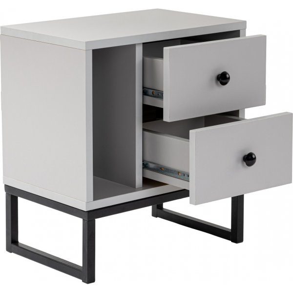 Glimmer sngbord - Gr/svart