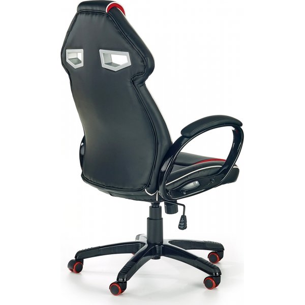 Chaise de bureau Thalia - Noir & rouge