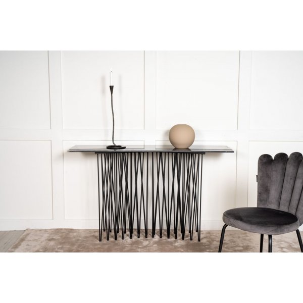 Table console Alborga XL 130 x 37 cm - Noir Table console Alborga XL 130 x 37 cm - Noir