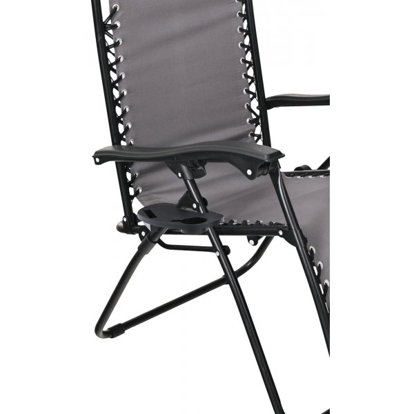 Amalia solstol med dryckeshllare - Baden Baden Gr / Svart