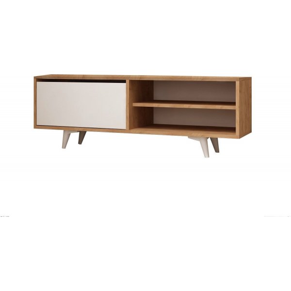 Banc multimédia Maku - Chêne/blanc Banc multimédia Maku - Chêne/blanc