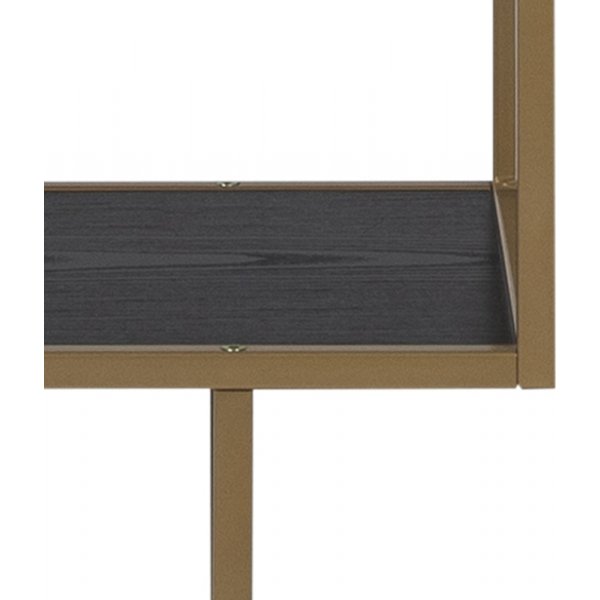 Bibliothque Seaford 77x185 cm - Noir/or