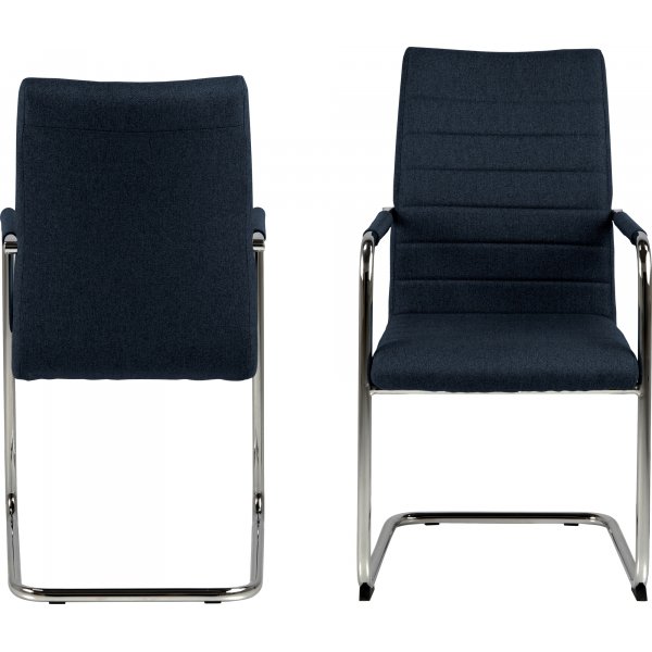 Moon karmstol - Blå/krom Moon karmstol - Blå/krom