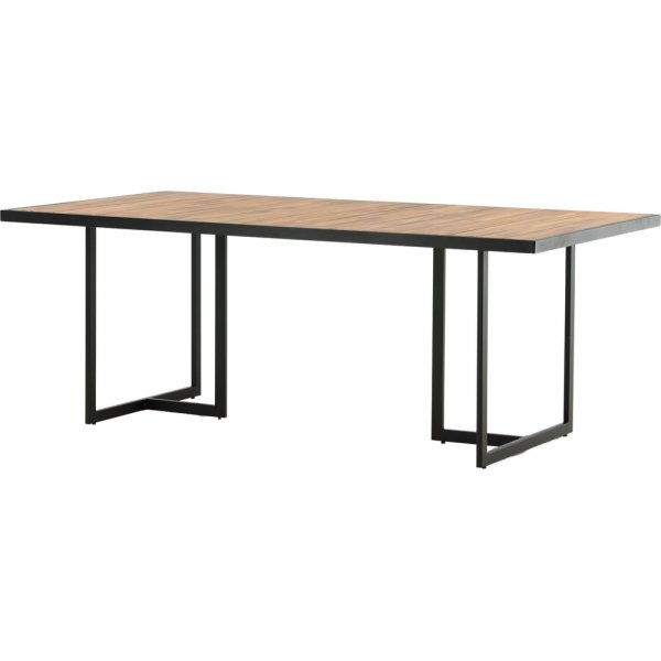 Khung matbord 200 x 100 cm - Svart/Natur Khung matbord 200 x 100 cm - Svart/Natur