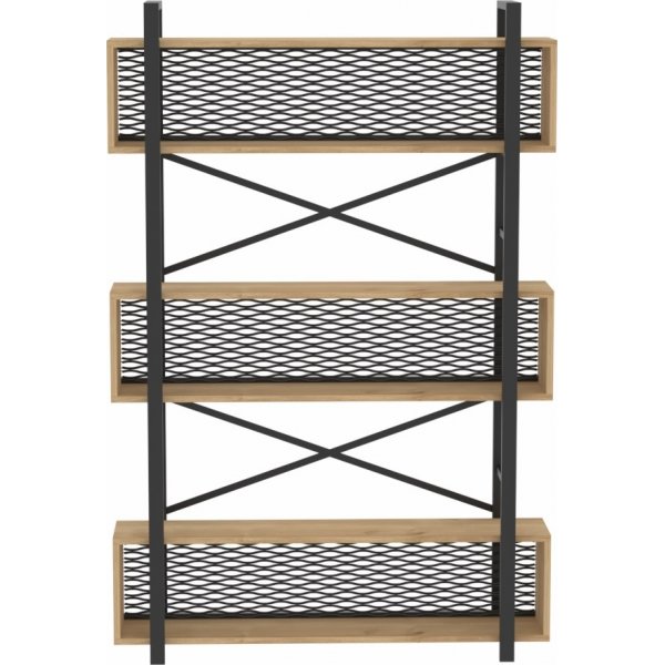 Bibliothèque Fire - Noyer/noir Bibliothèque Fire - Noyer/noir