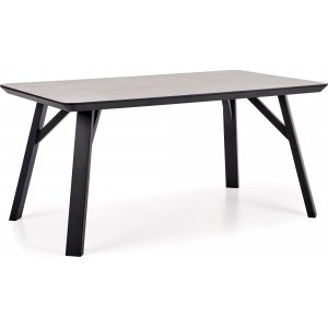 Jaden eettafel 160 cm - Zwart/betonpatroon