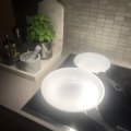 Kundbild Le Chef stekpannor set om 2 st - Vit / svart: Jag är supernöjd med stekpannorna!...