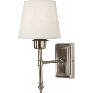 Classic vägglampa - Antiksilver/Offwhite - 27 cm