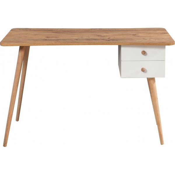 Balbina skrivbord 120x60 cm - Furu/vit