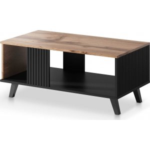 Table basse Fate 92 x 50 cm - Chne Wotan/noir