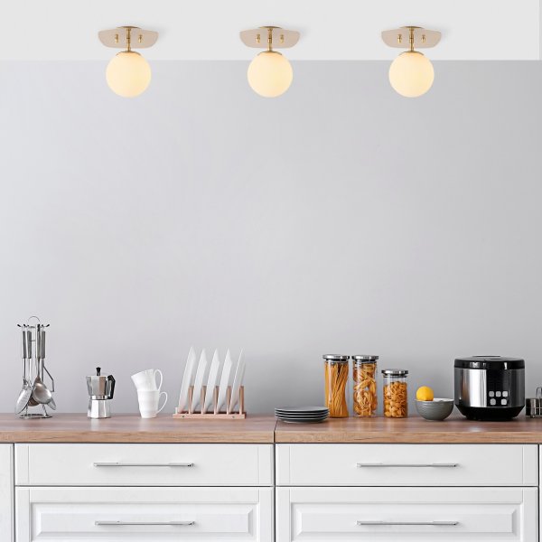 Well taklampa 11671 - Guld/vit Well taklampa 11671 - Guld/vit