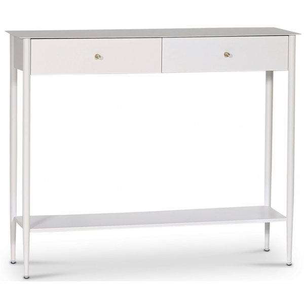 Flash konsolbord 100 x 31 cm - Vit / mässing Flash konsolbord 100 x 31 cm - Vit / mässing