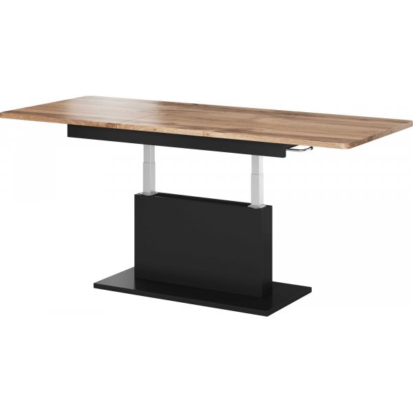 Table basse extensible Cense 70x126-167 cm - Noir / Bois Table basse extensible Cense 70x126-167 cm - Noir / Bois