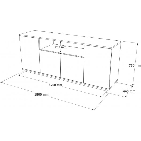 Buffet Future 15 - Pin/blanc