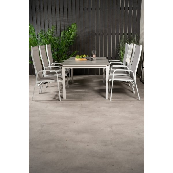 Levels utematgrupp med 6 st Copacabana stolar - Grå/Vit Levels utematgrupp med 6 st Copacabana stolar - Grå/Vit