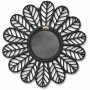 Peacock svart rund spegel 90 cm