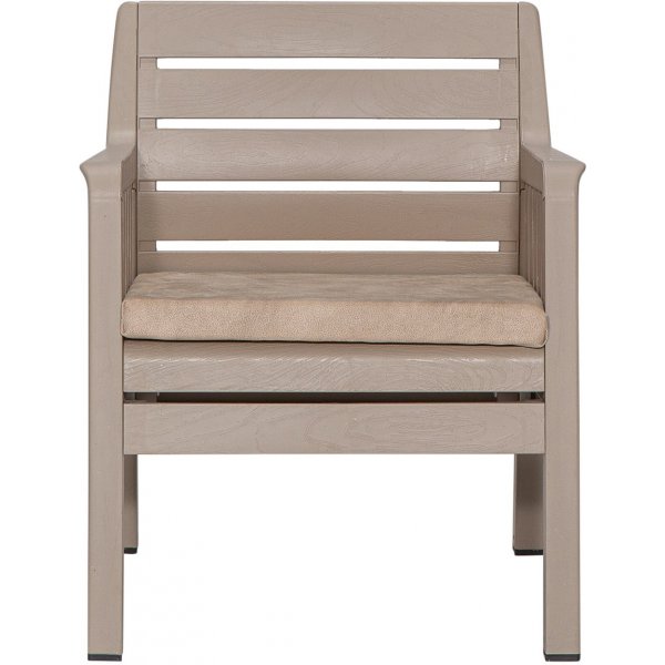 Groupe lounge Lara avec 2 fauteuils et table - Cappuccino Groupe lounge Lara avec 2 fauteuils et table - Cappuccino