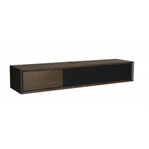 Banc mdia Vision 133 cm - Placage chne laqu marron