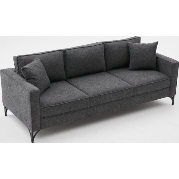 Canap 3 places Berlin - Anthracite/noir