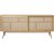 Yuma dressoir van geolied eikenhout met rotan details, schuifdeuren