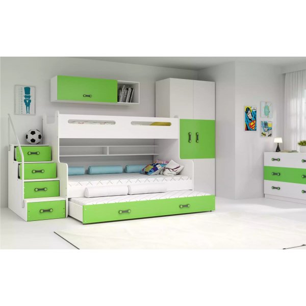 Max våningssäng med extrabädd 120 x 200 cm - Valfri färg Max våningssäng med extrabädd 120 x 200 cm - Valfri färg