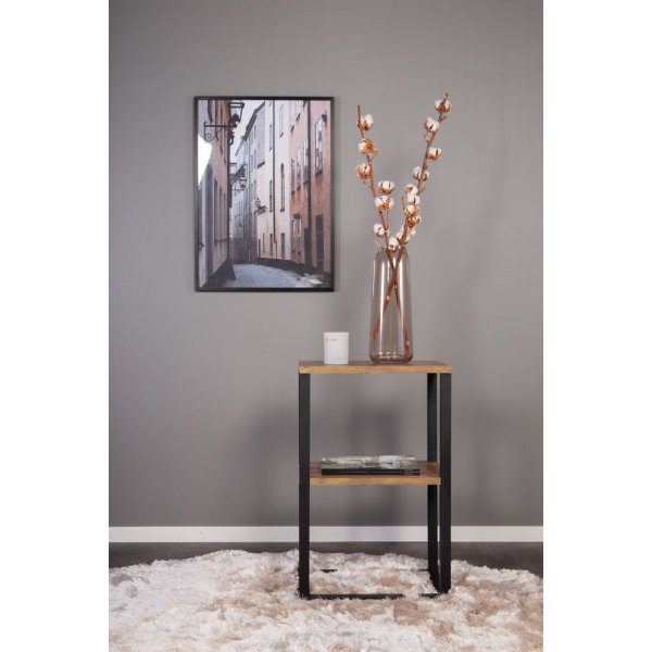 Charlotte sängbord - Svart/teakimitation Charlotte sängbord - Svart/teakimitation