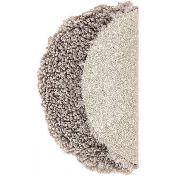 Coussin de chaise Katy 34 cm - Simili mouton gris clair