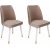 Ensemble de chaises de salle  manger Hugo, 2 pcs - Beige/blanc/or