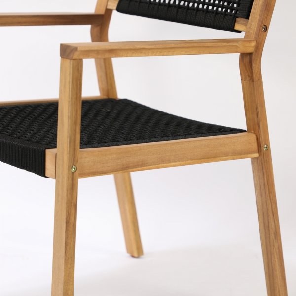 Chaise de salle à manger Little John - Noir/Naturel Chaise de salle à manger Little John - Noir/Naturel