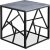 Kosmos soffbord 55 x 55 cm - Gr marmor/svart